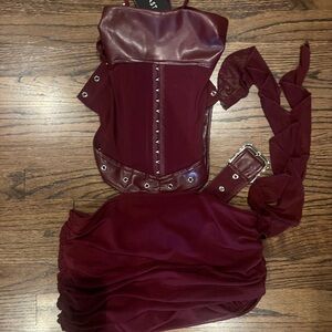 OUTCAST Desiree, mini dress Burgundy